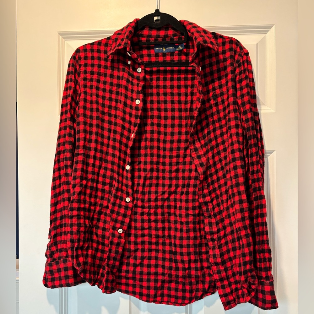 Ralph Lauren Red and Black Plaid Shirt
